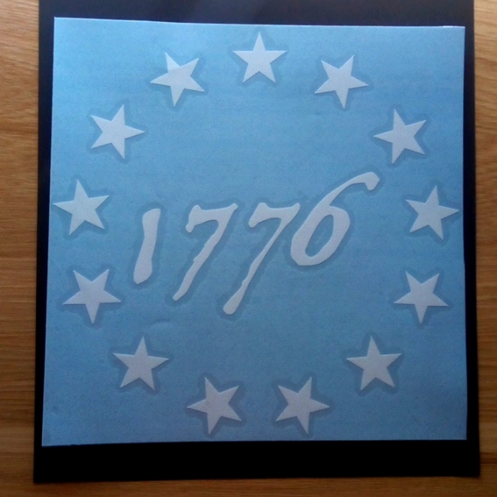 Car decal "1776"